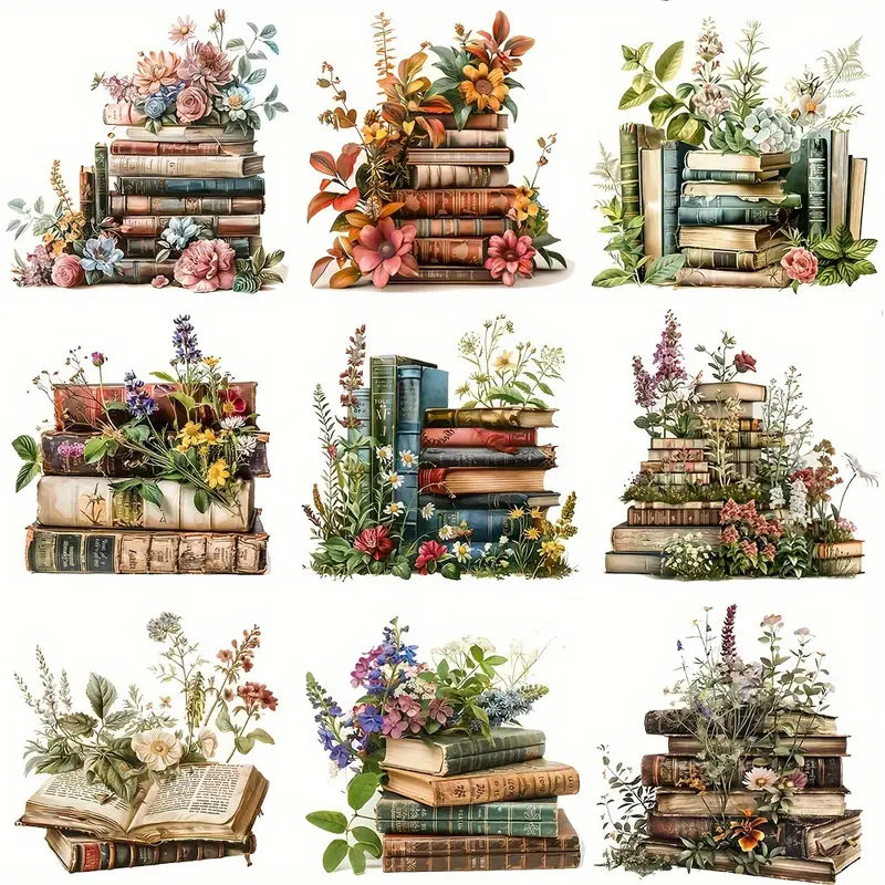 20 Vintage Book Stickers