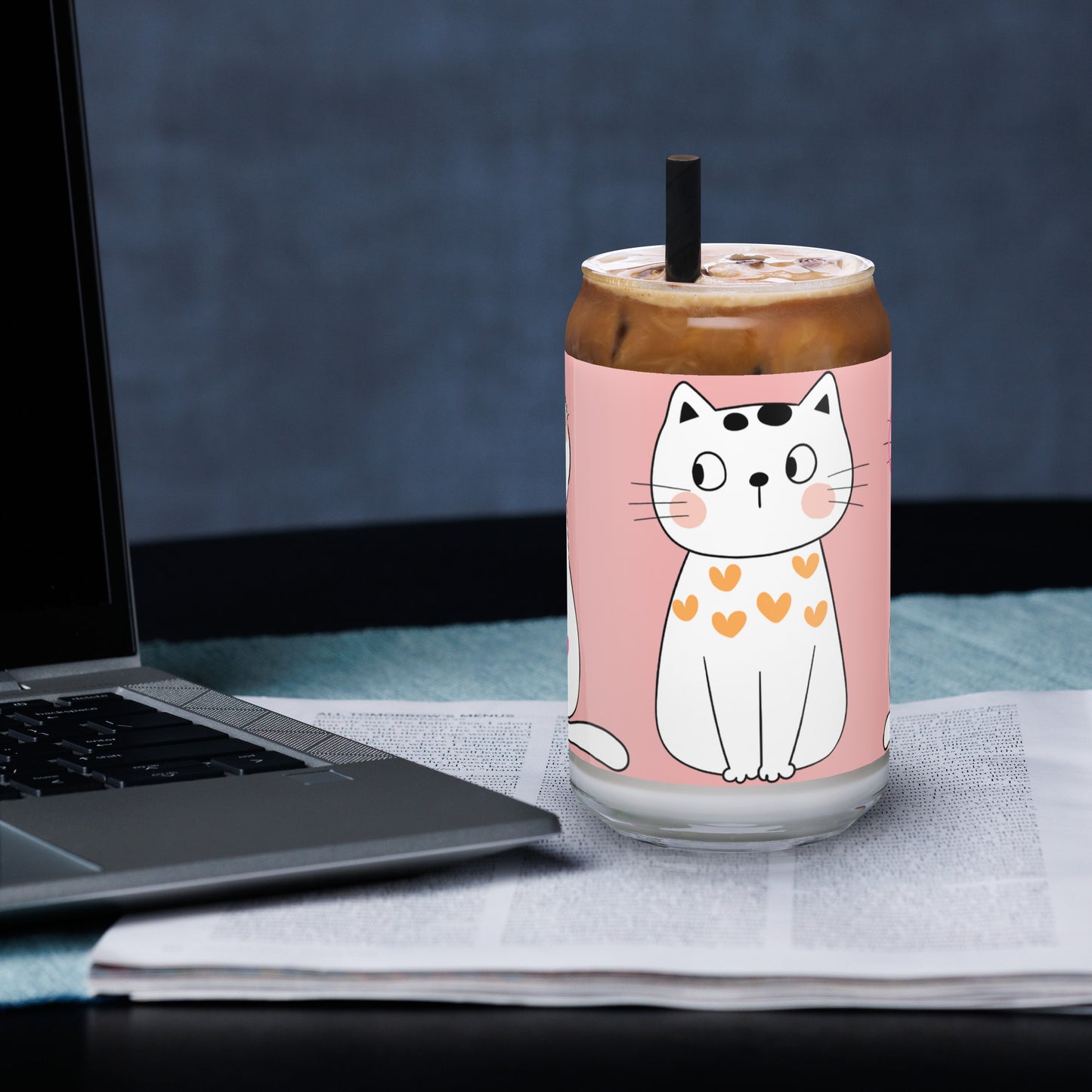 Purrfectly Playful 16oz Glass