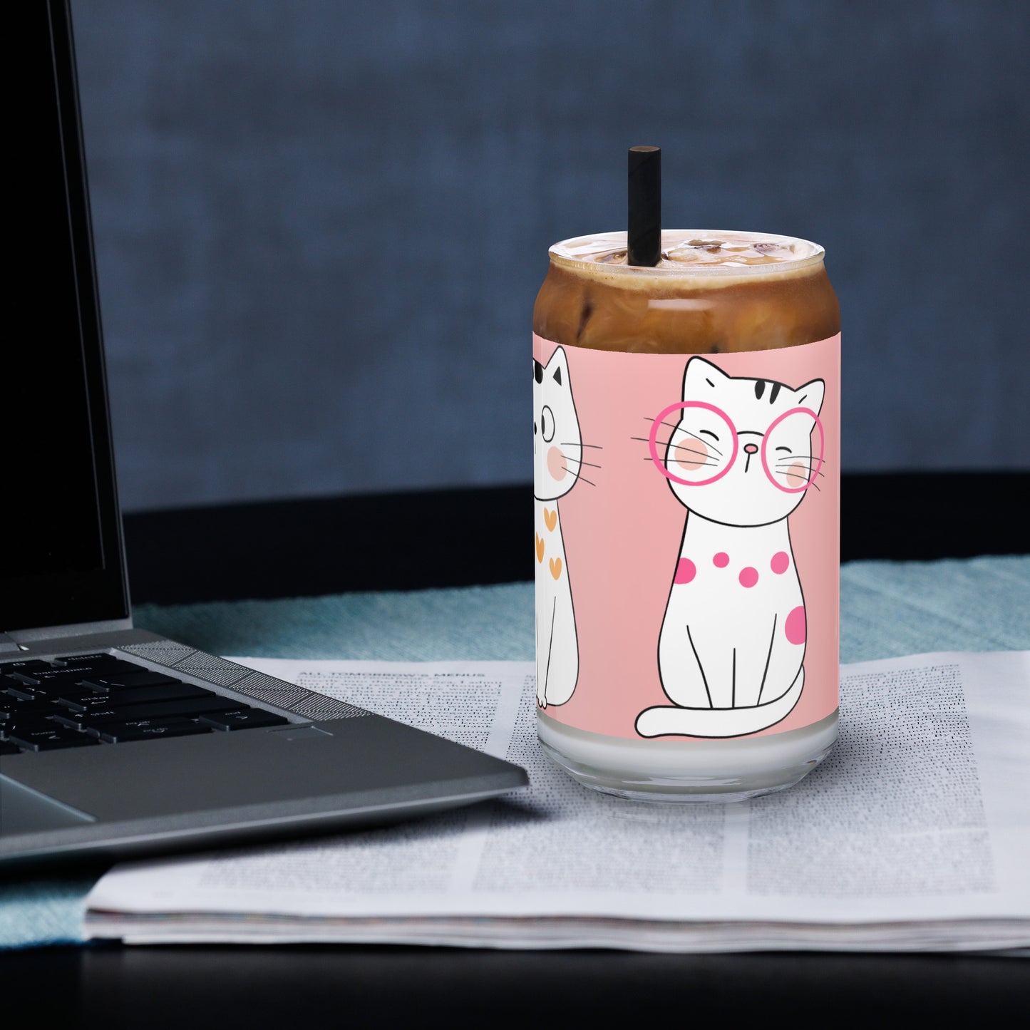 Purrfectly Playful 16oz Glass